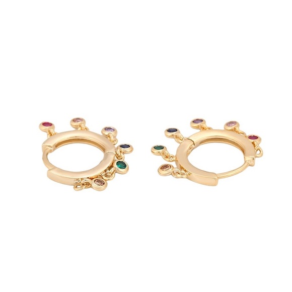 18k Gold-plated Hoops Earrings - Picture 6 of 6